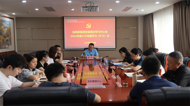 集團(tuán)公司召開(kāi)黨委理論學(xué)習(xí)中心組2024年第六次專(zhuān)題學(xué)習(xí)（擴(kuò)大）會(huì)